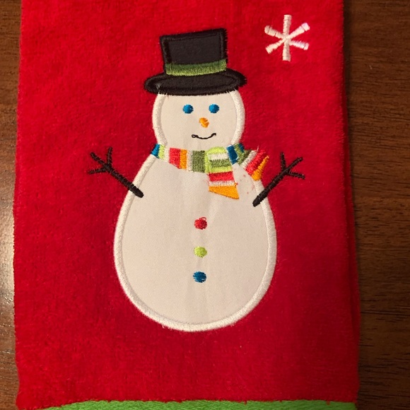 Holiday Snowman Kitchen Towel - Picture 4 of 4